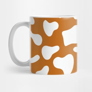 Caramel White Dairy Cow Print Pattern Mug